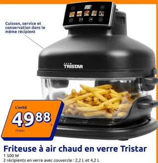 Friteuse à air chaud en verre Tristar