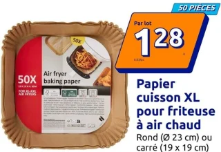 Papier cuisson XL pour friteuse à air chaud