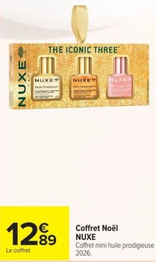 Coffret Noël NUXE Coffret mini huile prodigieuse 2026.