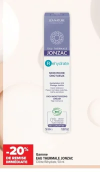 Gamme EAU THERMALE JONZAC Crème Réhydrate