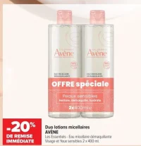 Duo lotions micellaires Avène