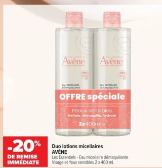 Duo lotions micellaires Avène