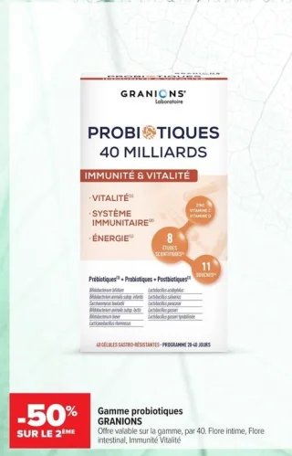 Gamme probiotiques GRANIONS