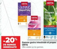 Gamme gastro intestinale et propex ORTIS