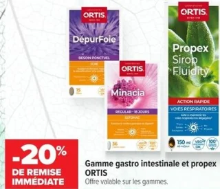 Gamme gastro intestinale et propex ORTIS
