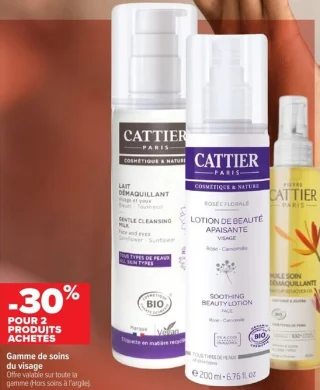 Gamme de soins du visage Cattier