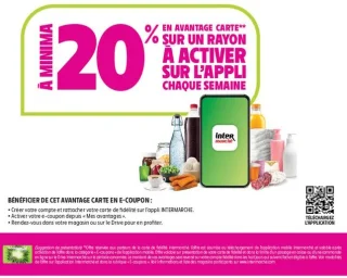 Remise en avantage carte sur un rayon à activer sur l'application mobile Intermarché