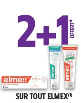 Produits d'hygiène dentaire Elmex