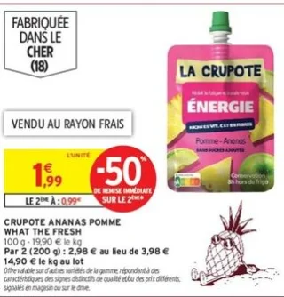 CRUPOTE ANANAS POMME WHAT THE FRESH