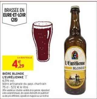 BIÈRE BLONDE L'EURÉLIENNE