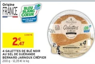 4 Galettes de blé noir au sel de Guérande Bernard Jarnoux Crêpier