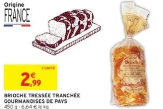 BRIOCHE TRESSÉE TRANCHÉE GOURMANDISES DE PAYS