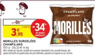 Morilles surgelées Champiland