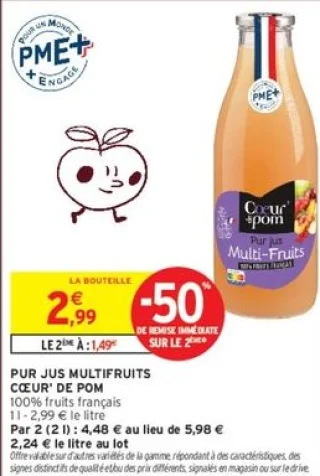 Pur jus multifruits Cœur' de Pom
