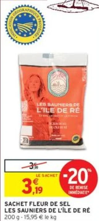 Sachet fleur de sel Les Sauniers de l'Île de Ré