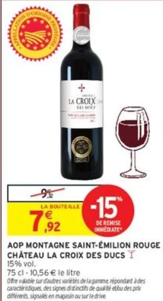 AOP Montagne Saint-Émilion rouge Château la Croix des Ducs