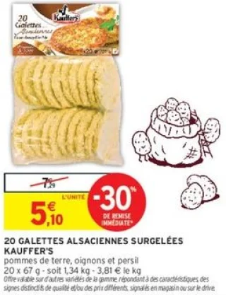20 GALETTES ALSACIENNES SURGELÉES KAUFFER'S