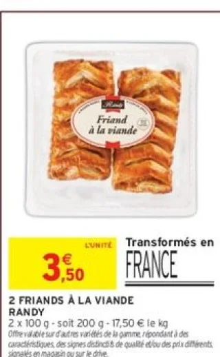 2 FRIANDS À LA VIANDE RANDY