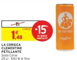 La Corsica Clémentine pétillante Soda Corse