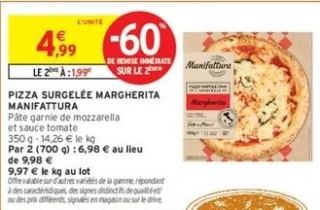 Pizza Surgelée Margherita Manifattura