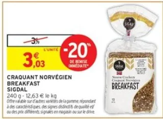 Craquant norvégien Breakfast Sigdal