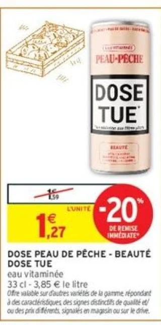 Dose peau de pêche - beauté Dose Tue