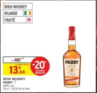 Irish Whiskey Paddy 40% vol.