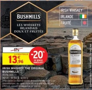 Irish Whiskey The Original Bushmills 40% vol.