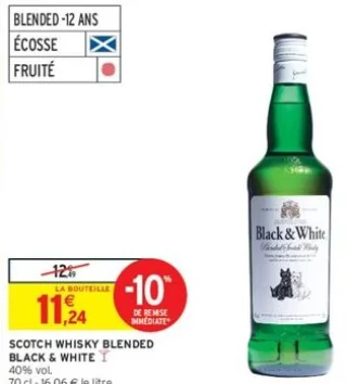 Scotch whisky blended Black & White 40% vol.
