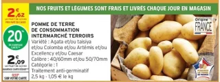 Pomme de terre de consommation Intermarché Terroirs