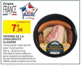 TAVERNE DE LA CHOUCROUTE CLAVIÈRE