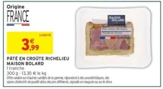 PÂTÉ EN CROÛTE RICHELIEU MAISON BOLARD