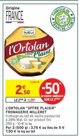 L'Ortolan Offre Plaisir Fromagerie Milleret