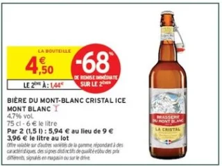 Bière Cristal Ice Mont Blanc