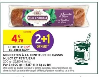 Nonnettes à la confiture de cassis Mulot et Petitjean