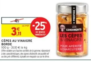 Cèpes au vinaigre Borde