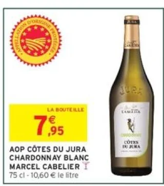 AOP Côtes du Jura Chardonnay Blanc Marcel Cabelier