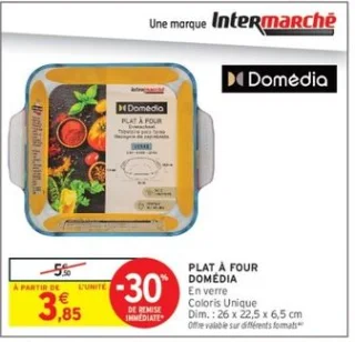 Plat à four en verre Domédia