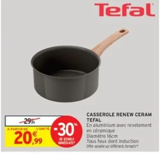 Casserole Renew Ceram Tefal 16 cm
