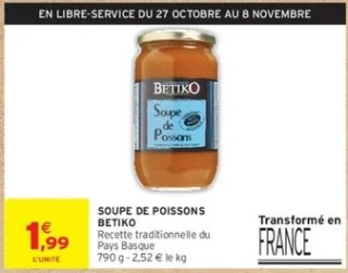 Soupe de poissons Betiko