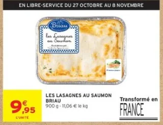 Lasagnes au saumon Briau