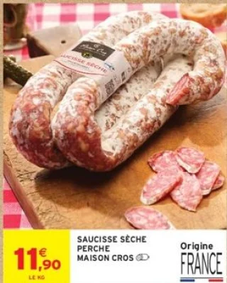 Saucisse sèche perche Maison Cros