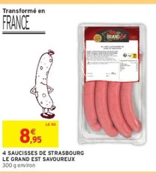 4 SAUCISSES DE STRASBOURG LE GRAND EST SAVOUREUX