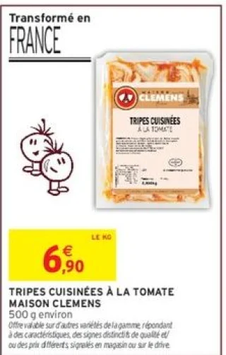 Tripes cuisinées à la tomate Maison Clemens