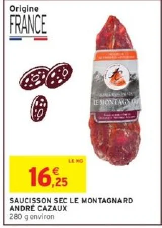 Saucisson sec Le Montagnard André Cazaux