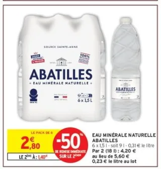 Eau minérale naturelle Abatilles
