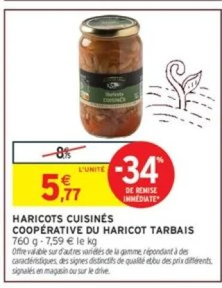 Haricots cuisinés Coopérative du Haricot Tarbais