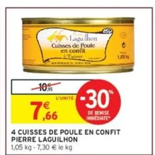 4 cuisses de poule en confit Pierre Laguilhon
