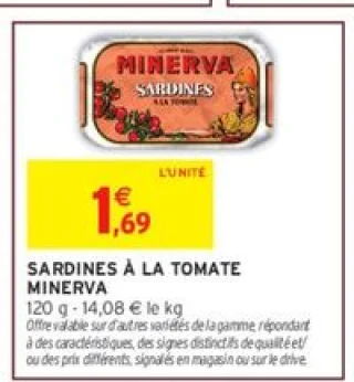 SARDINES À LA TOMATE MINERVA
