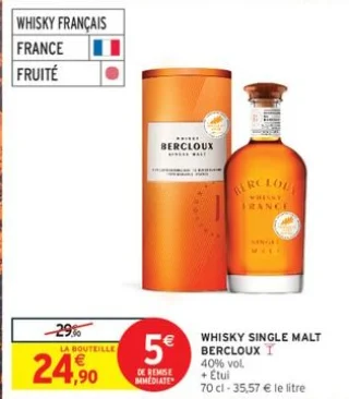 Whisky single malt Bercloux avec étui
